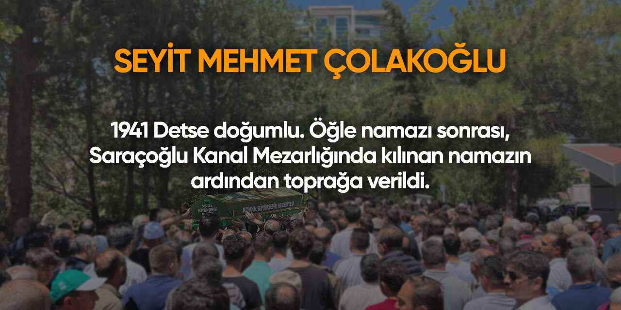 Konya'da bugün vefat edenler | 24 Aralık 2025 9